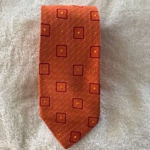 Bolgheri orange pattern silk tie 2/$20